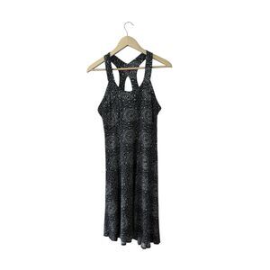 Krimson Klover Large Dress Travel Sleeveless Black & White Stretch Womens